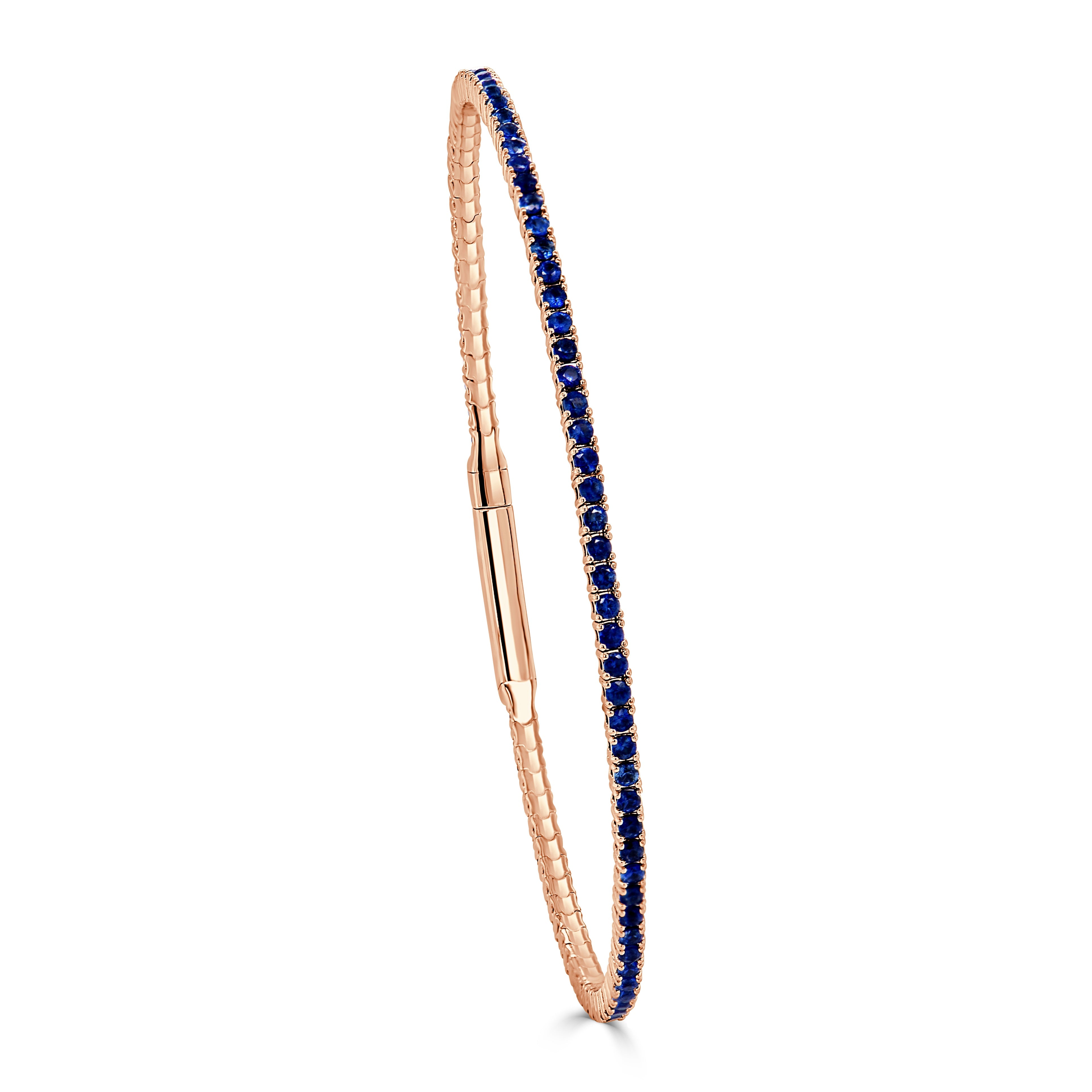 Blue Sapphire Flexible Eternity Bangle