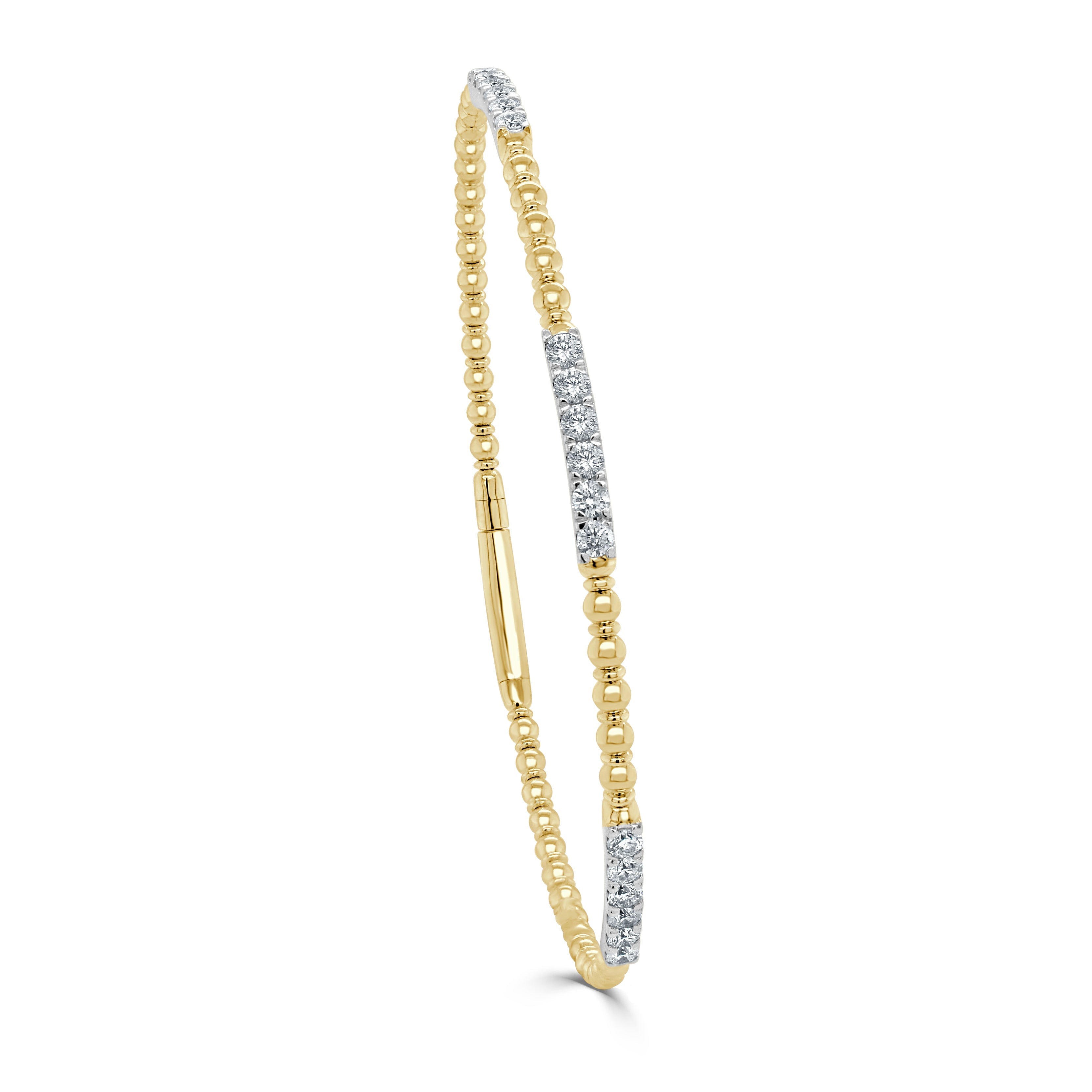 Diamond Flexible Beaded Bangle