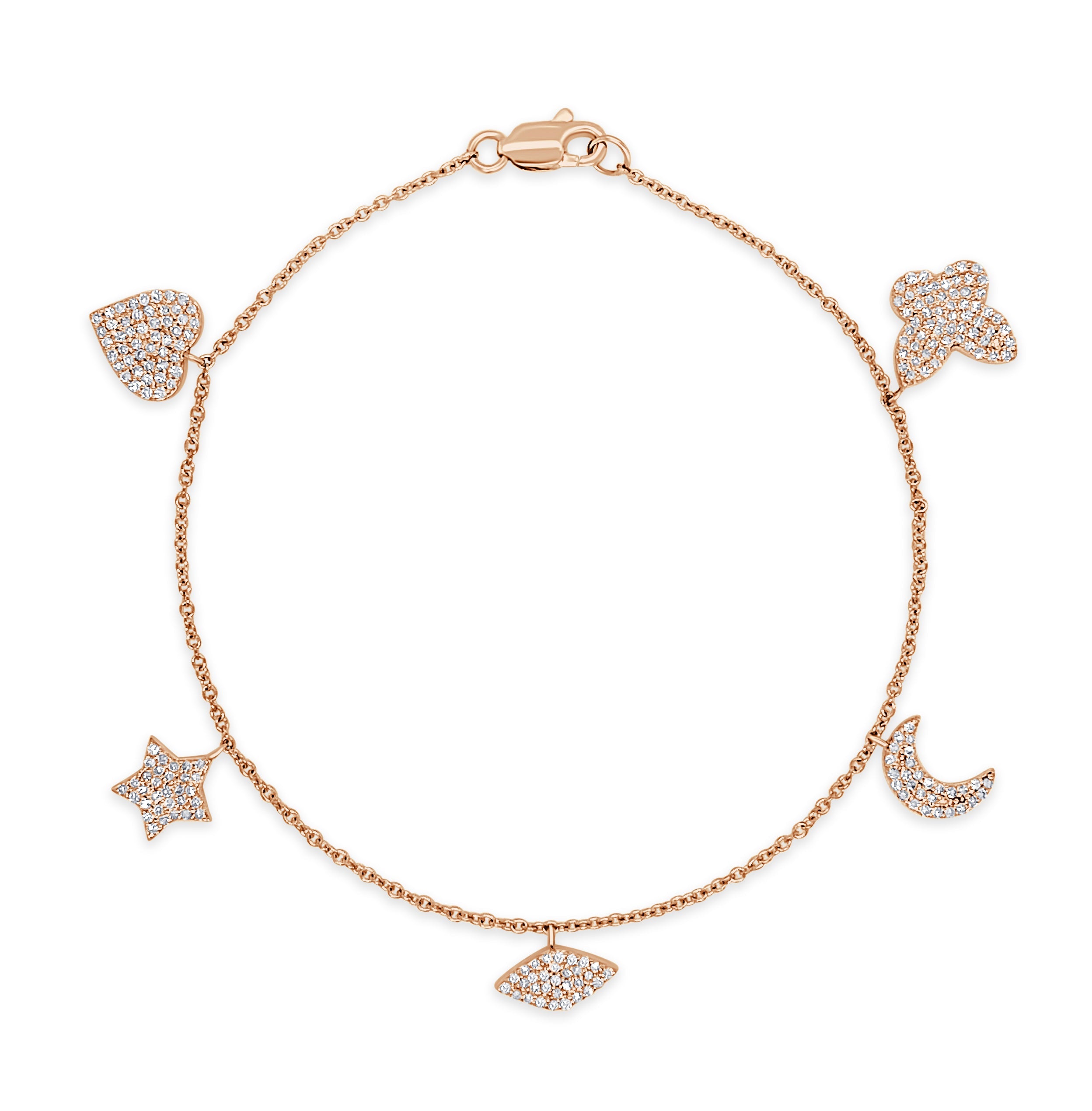 Diamond Charm Bracelet