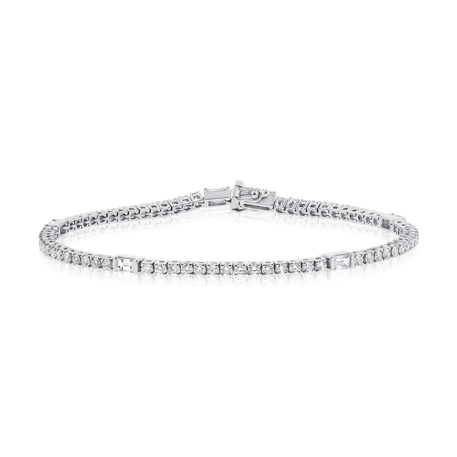 Baguette Diamond Tennis Bracelet