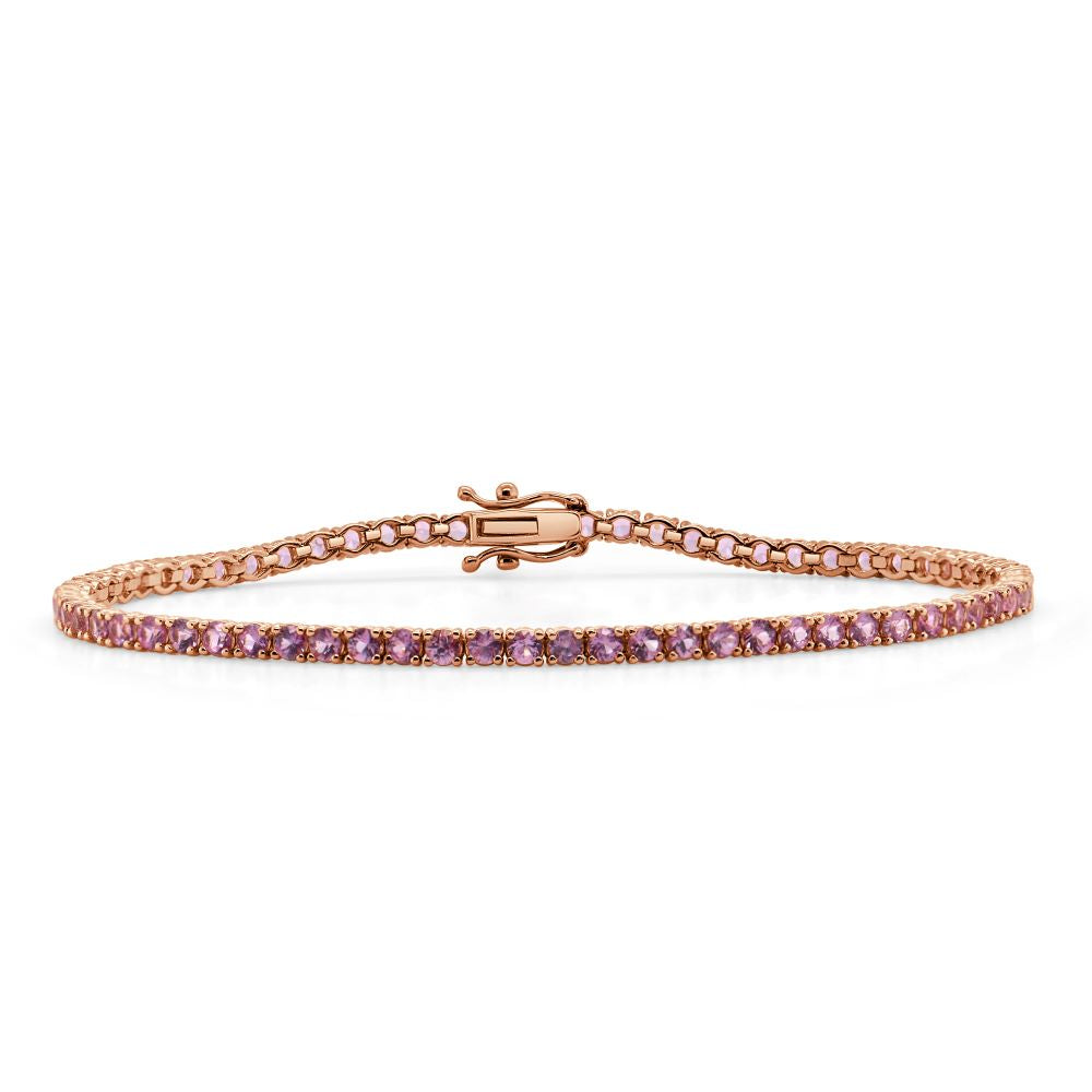 Pink Sapphire Tennis Bracelet