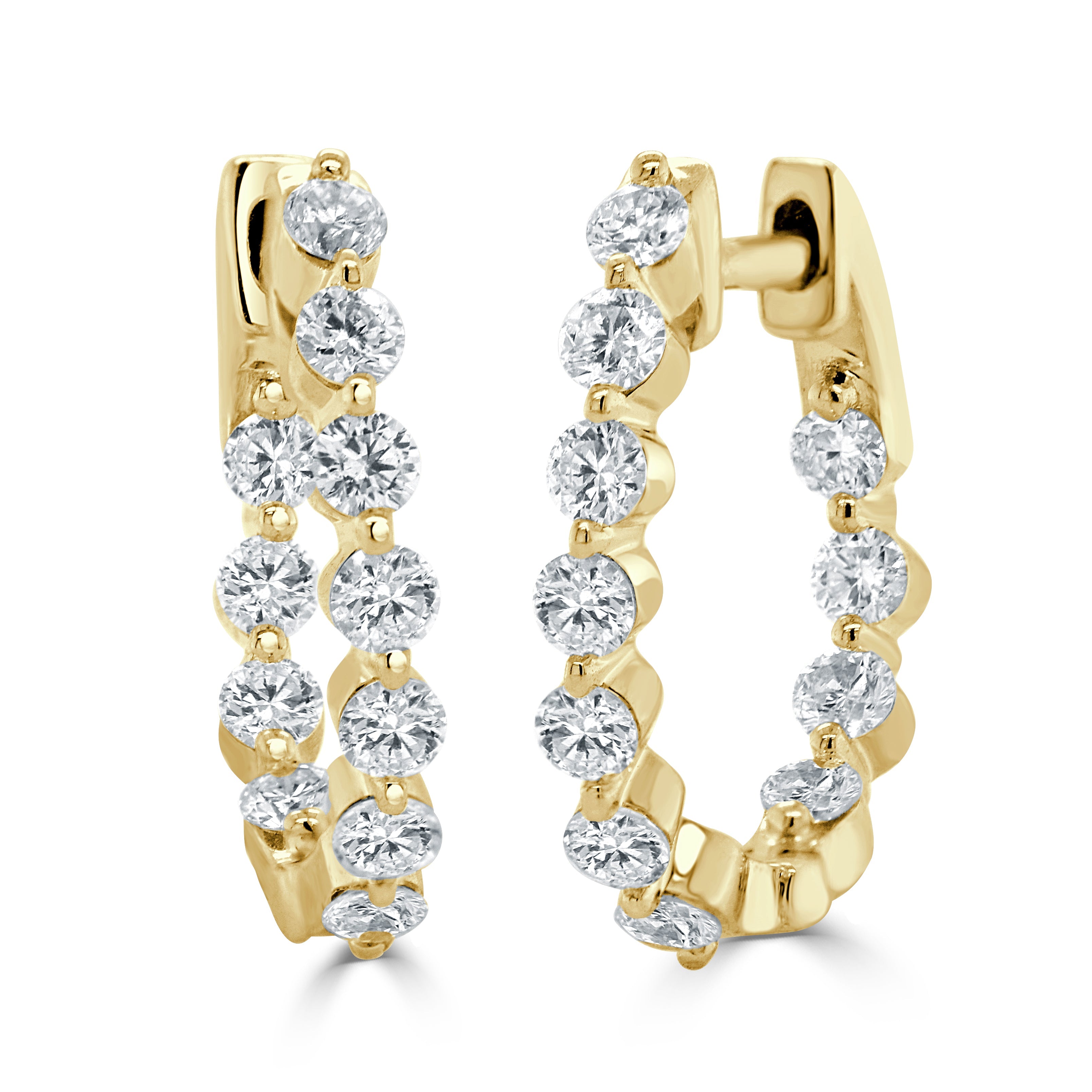 Diamond Oval Hoop Earring
