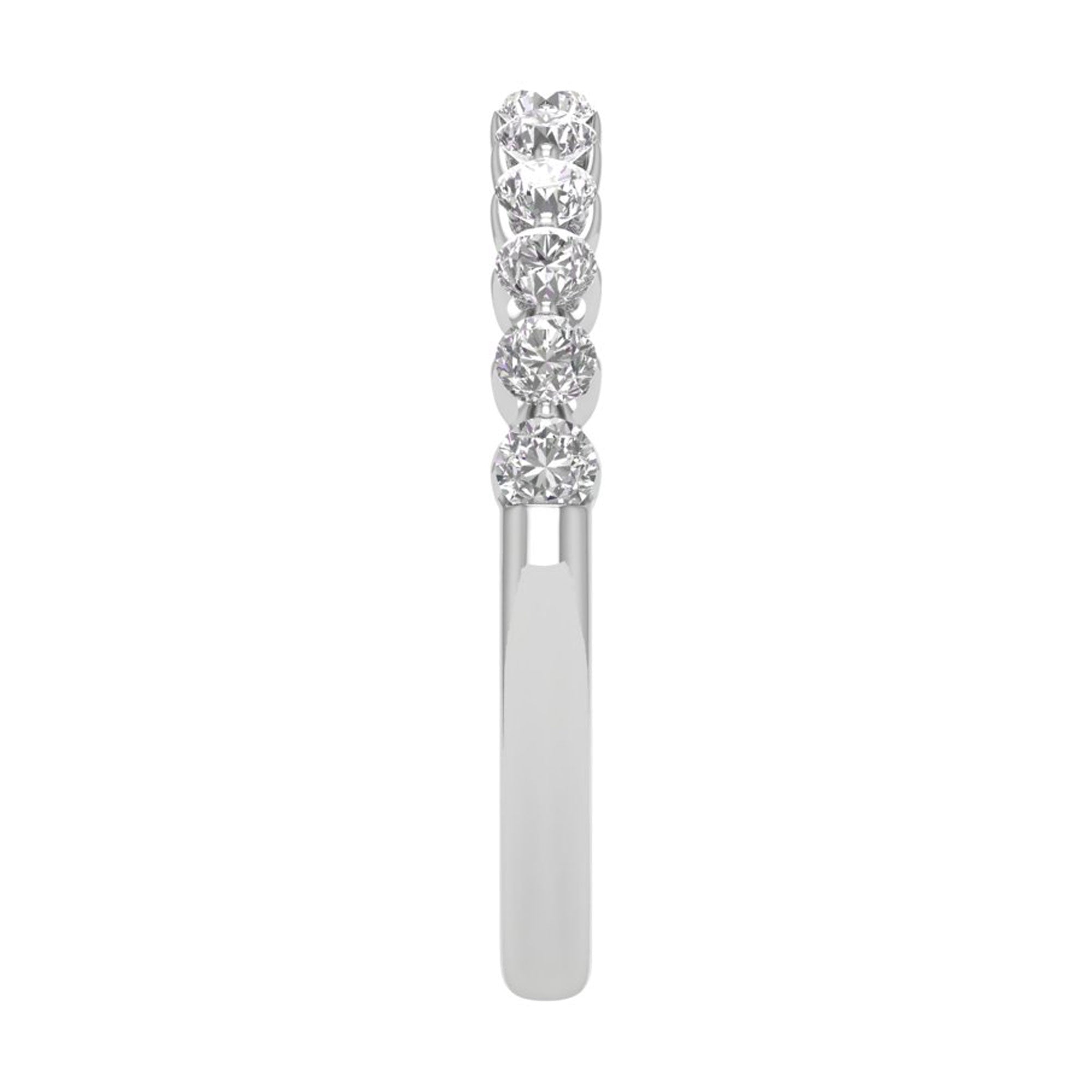 14K 0.50 Ct Gold Colorless Flawless Common Prong Wedding Band