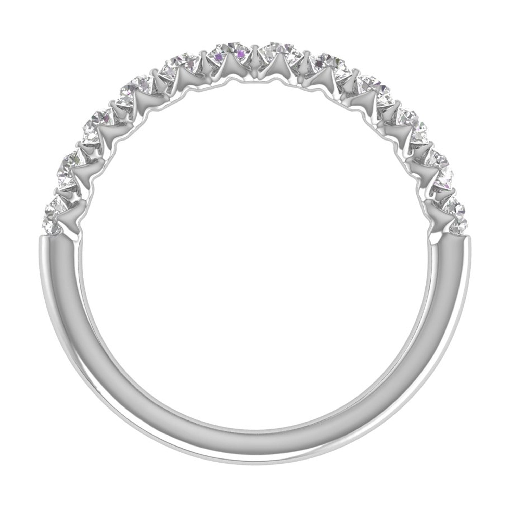 14K 0.50 Ct Gold Colorless Flawless Common Prong Wedding Band