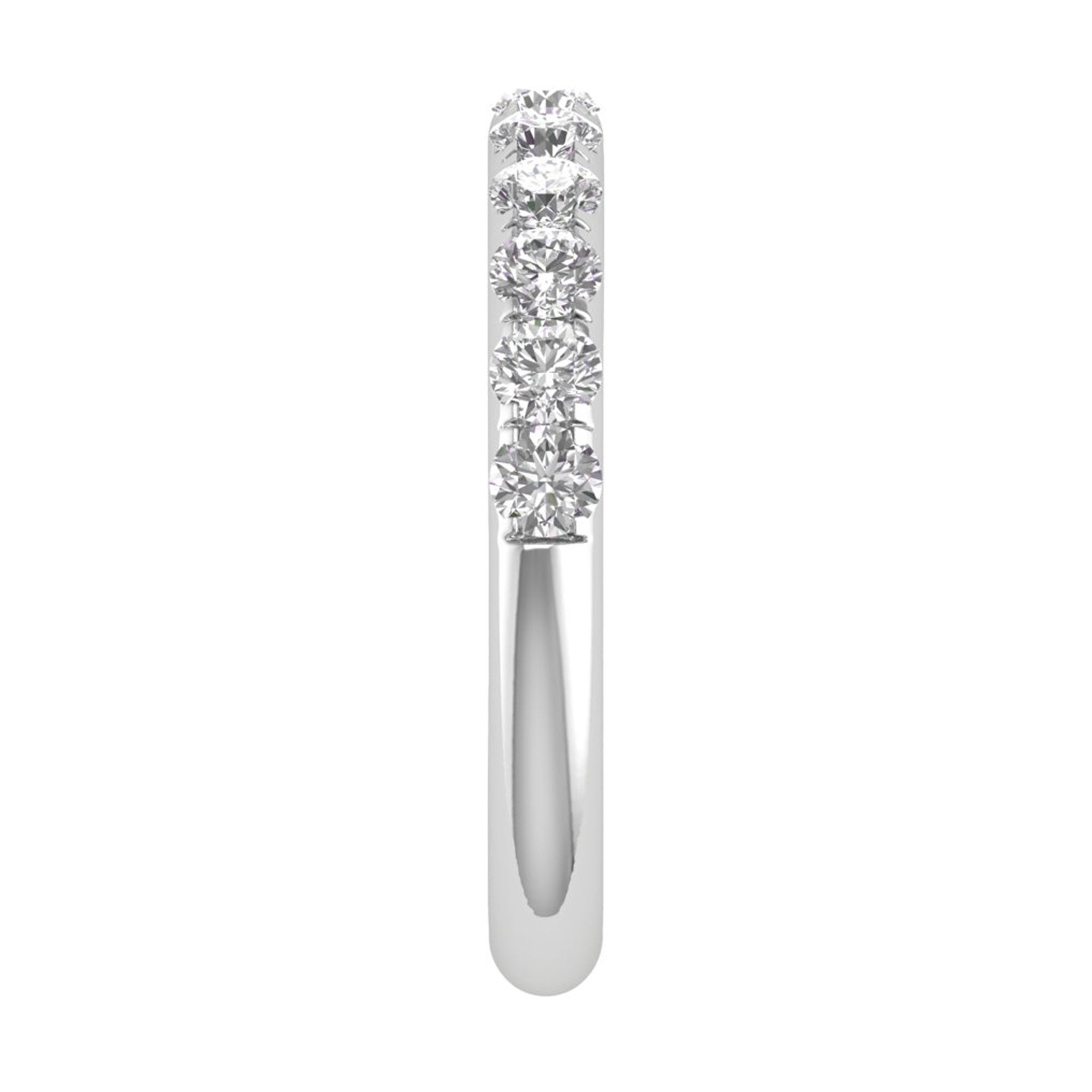 14K 1 Ct Gold Colorless Flawless French Pave Wedding Band