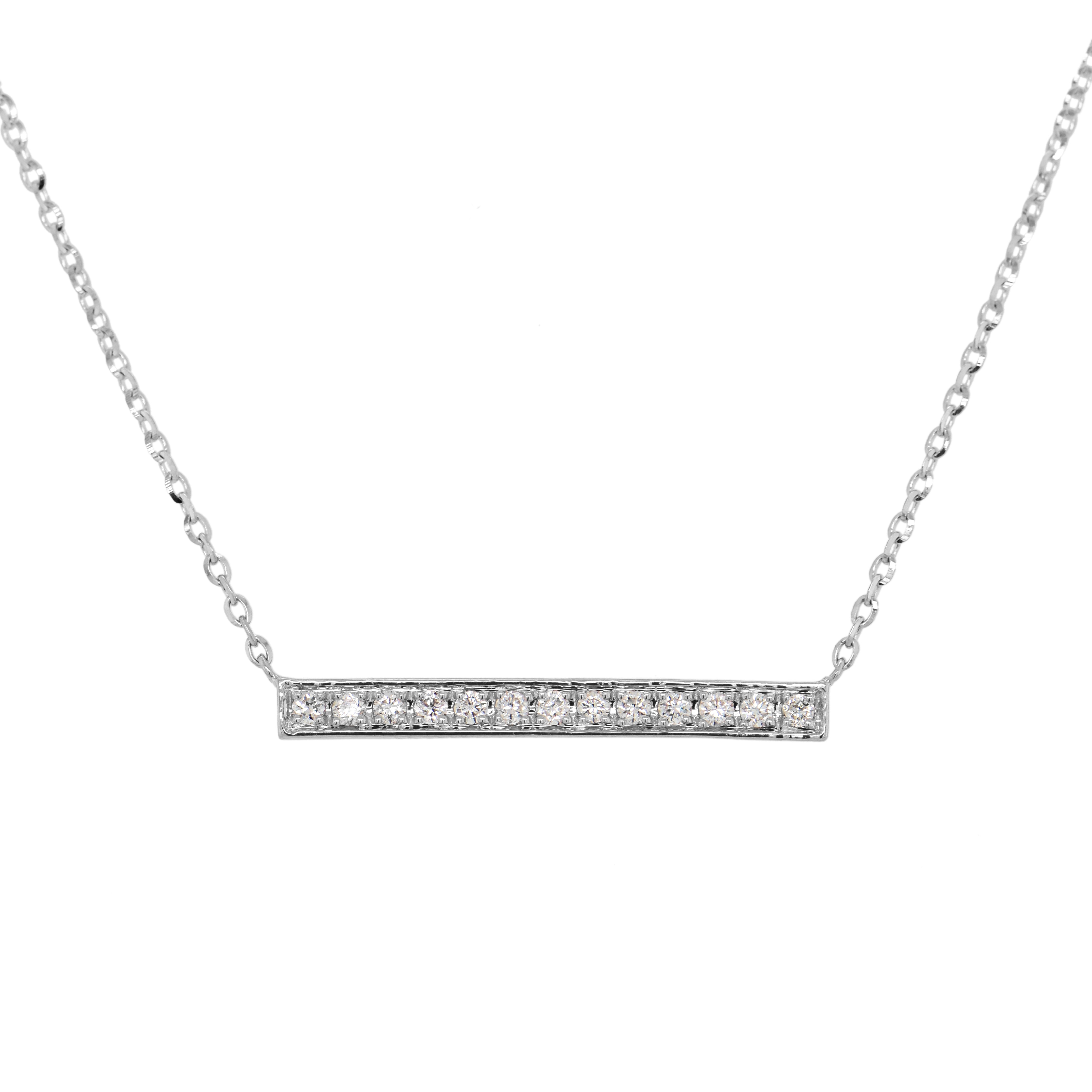 Diamond Bar Necklace