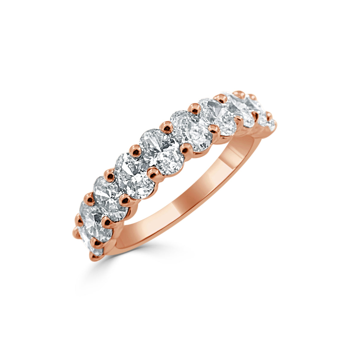 14k Gold & Oval-Cut Diamond Band