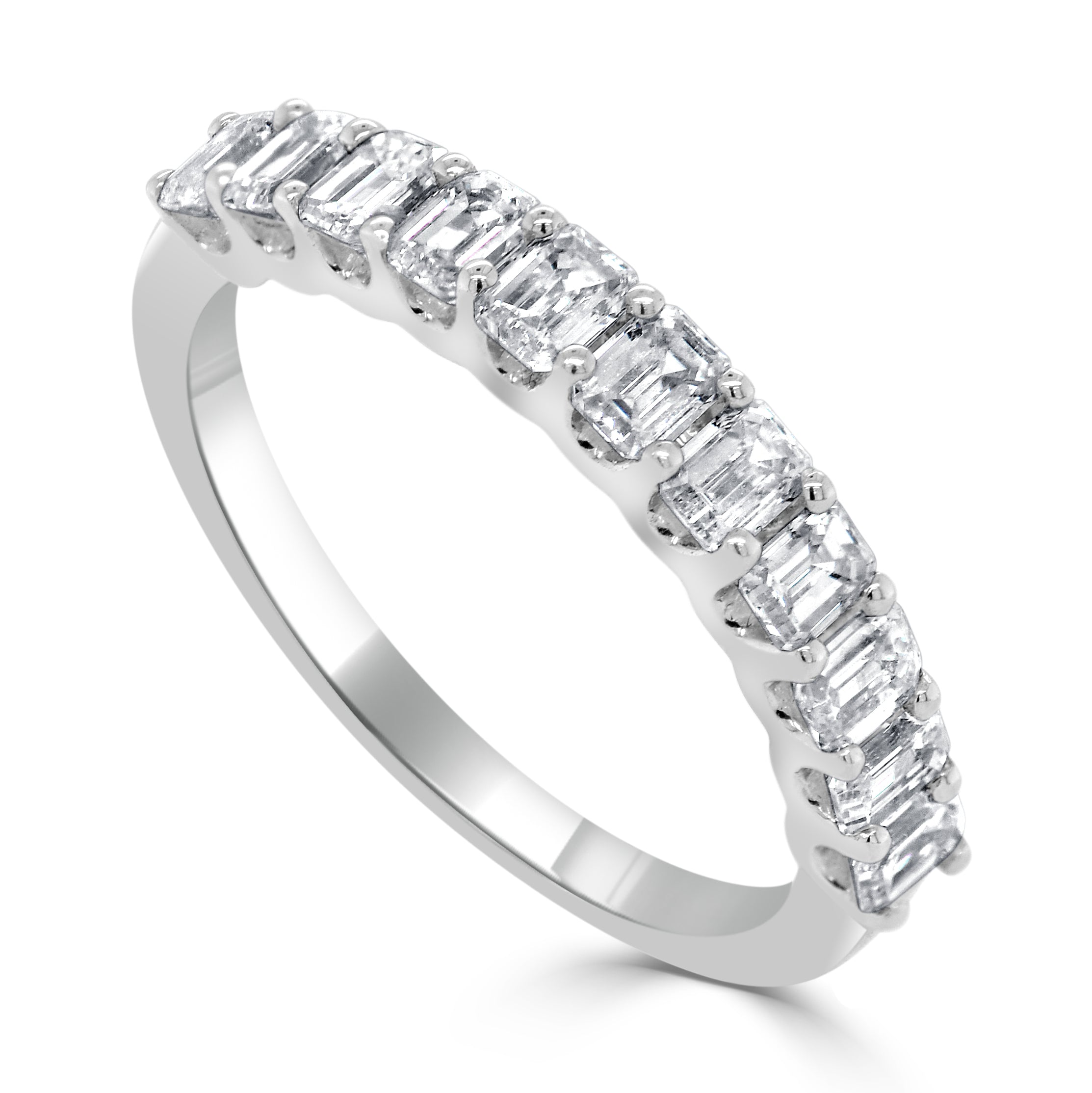 Emerald-Cut Diamond Band