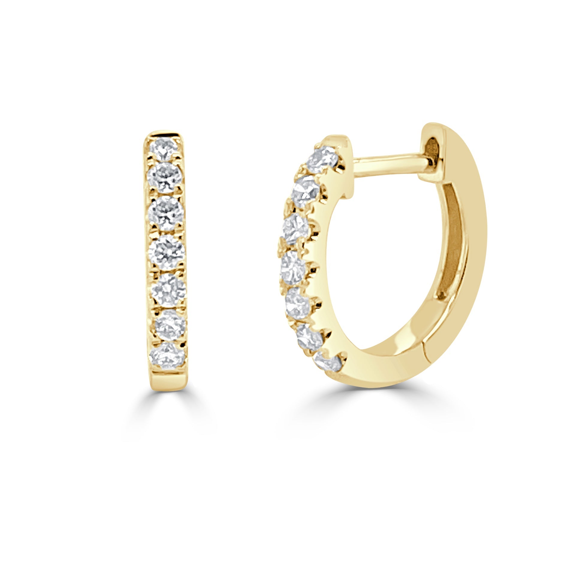 Diamond Huggie Earrings