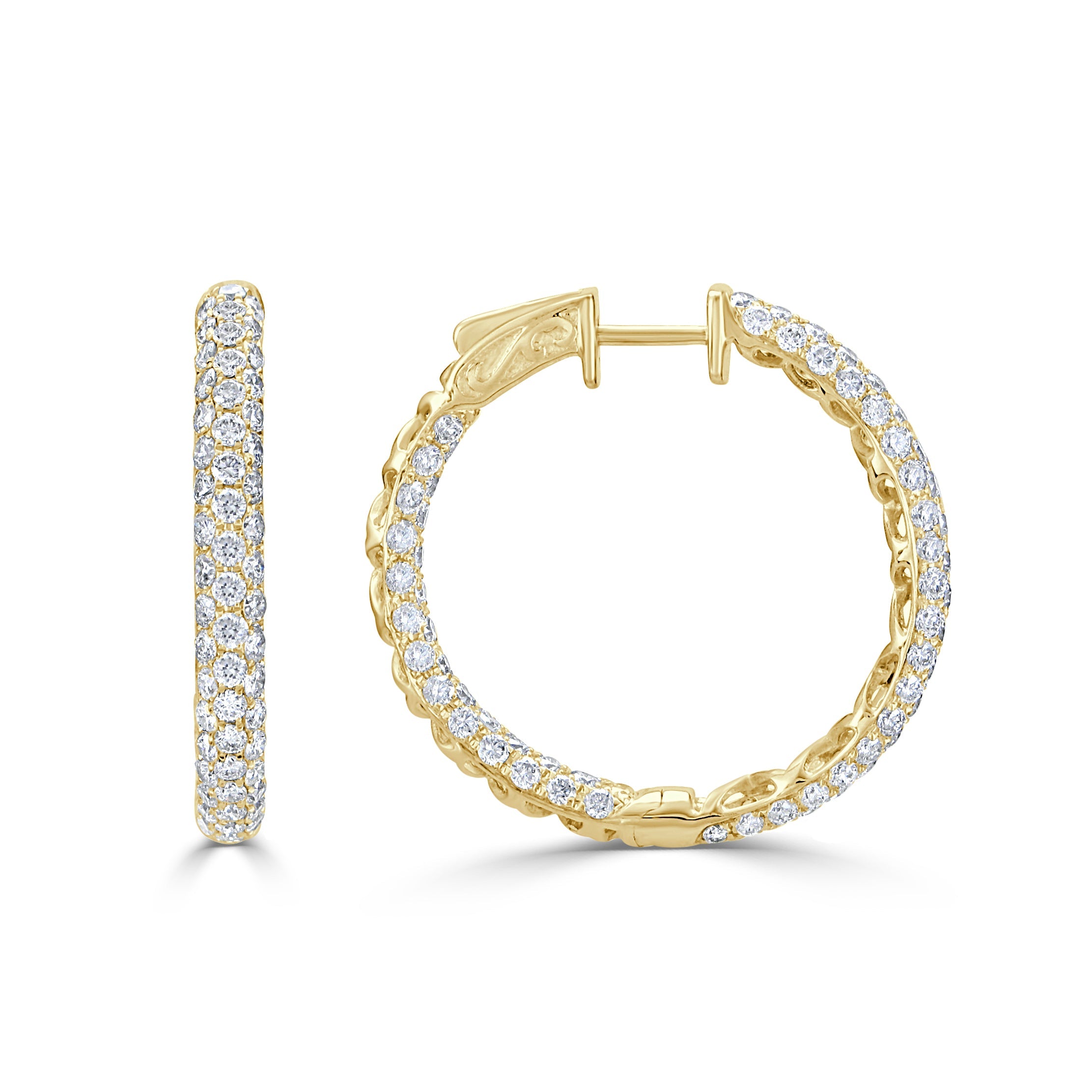 Diamond Pave Hoop Earrings
