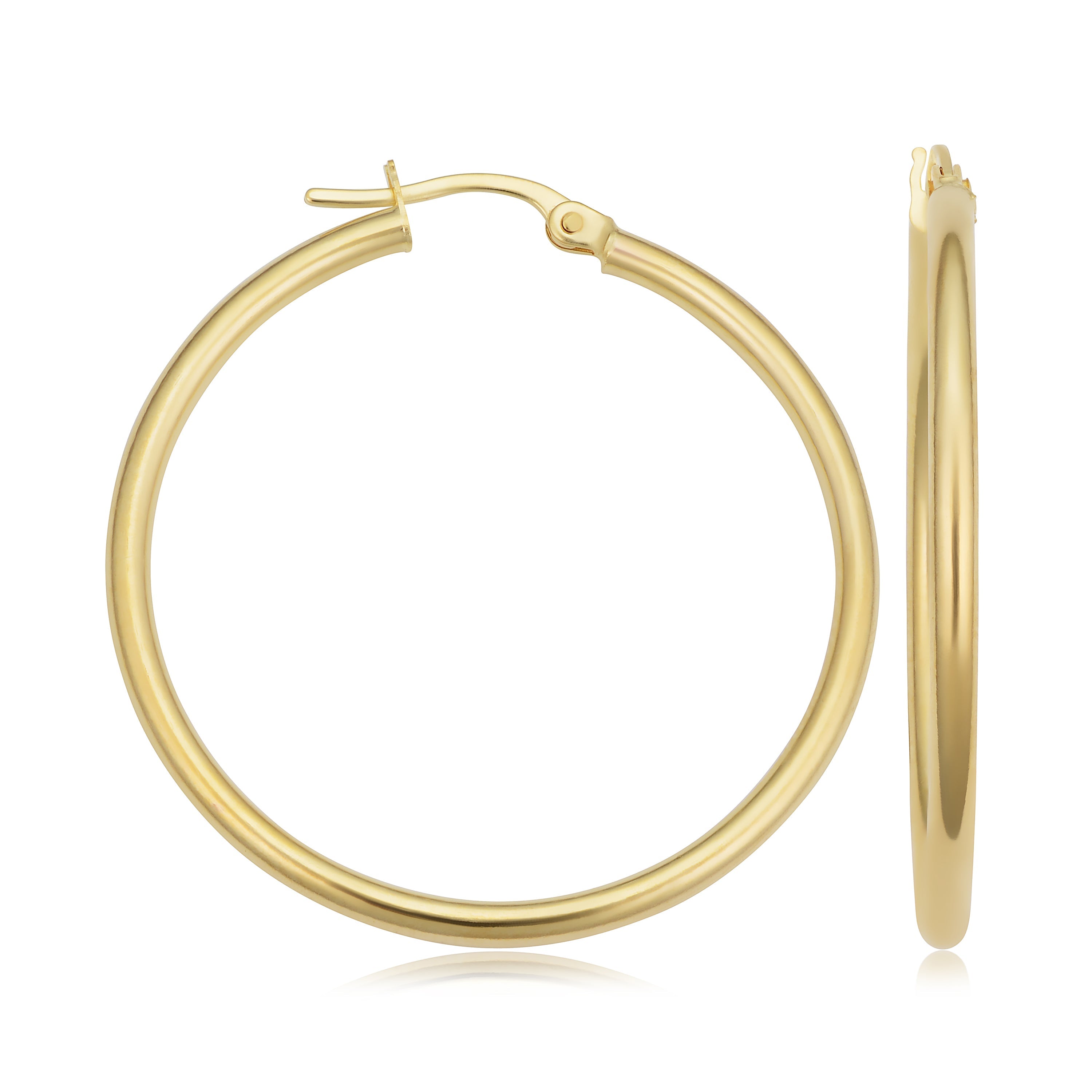 Polished Tube Hoop Earrings