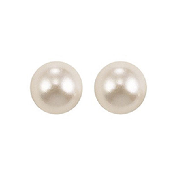 14K White Gold & Pearl Earring