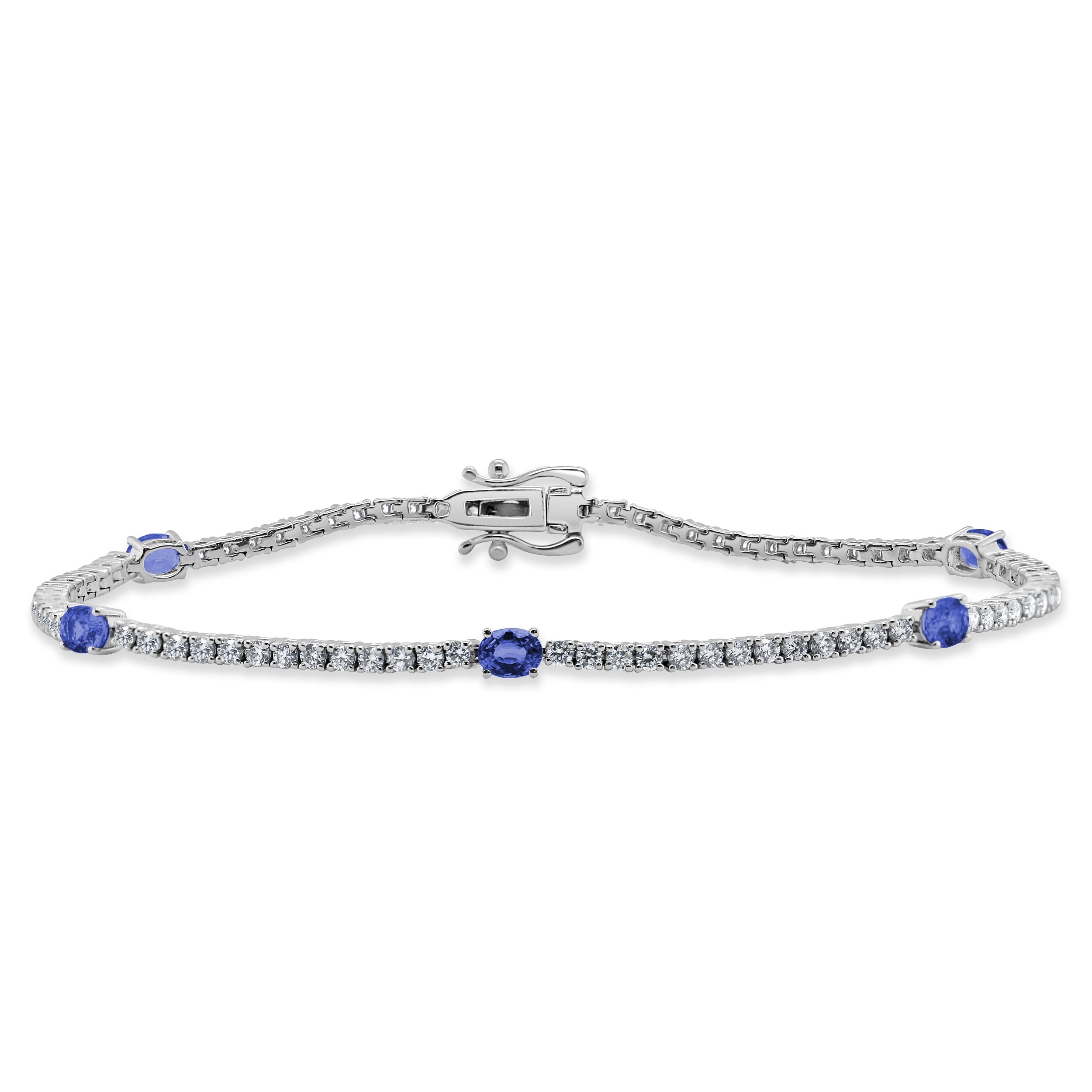 Diamond Sapphire Tennis Bracelet
