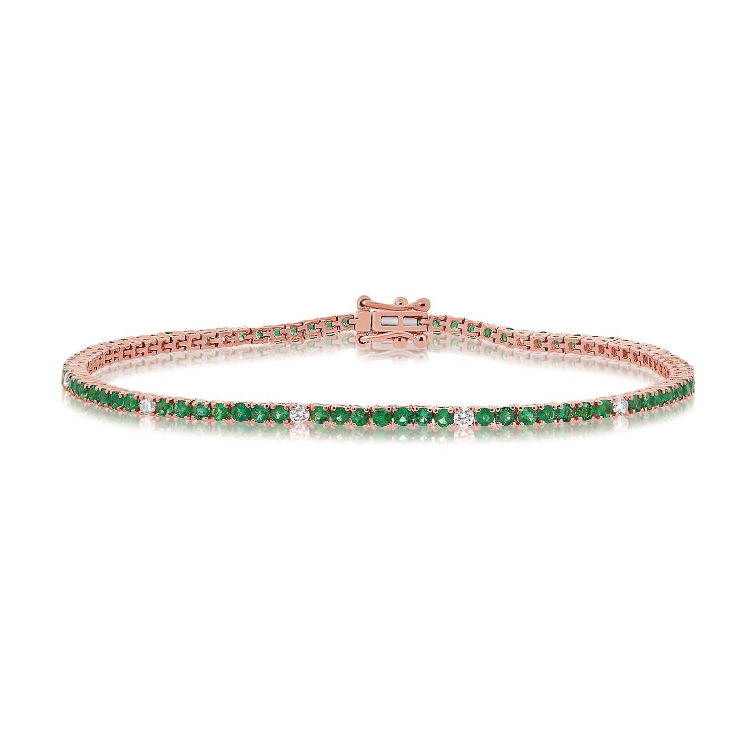 Green Emerald Diamond Bracelet