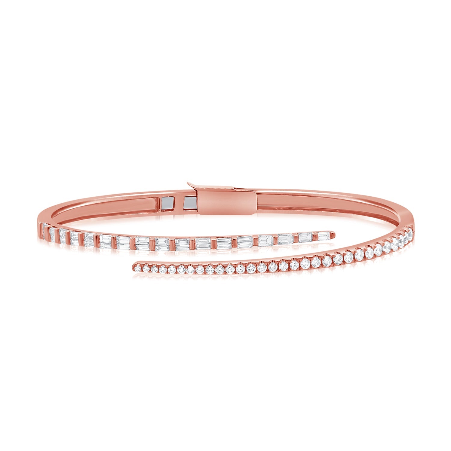 Baguette Diamond Crossover Bangle