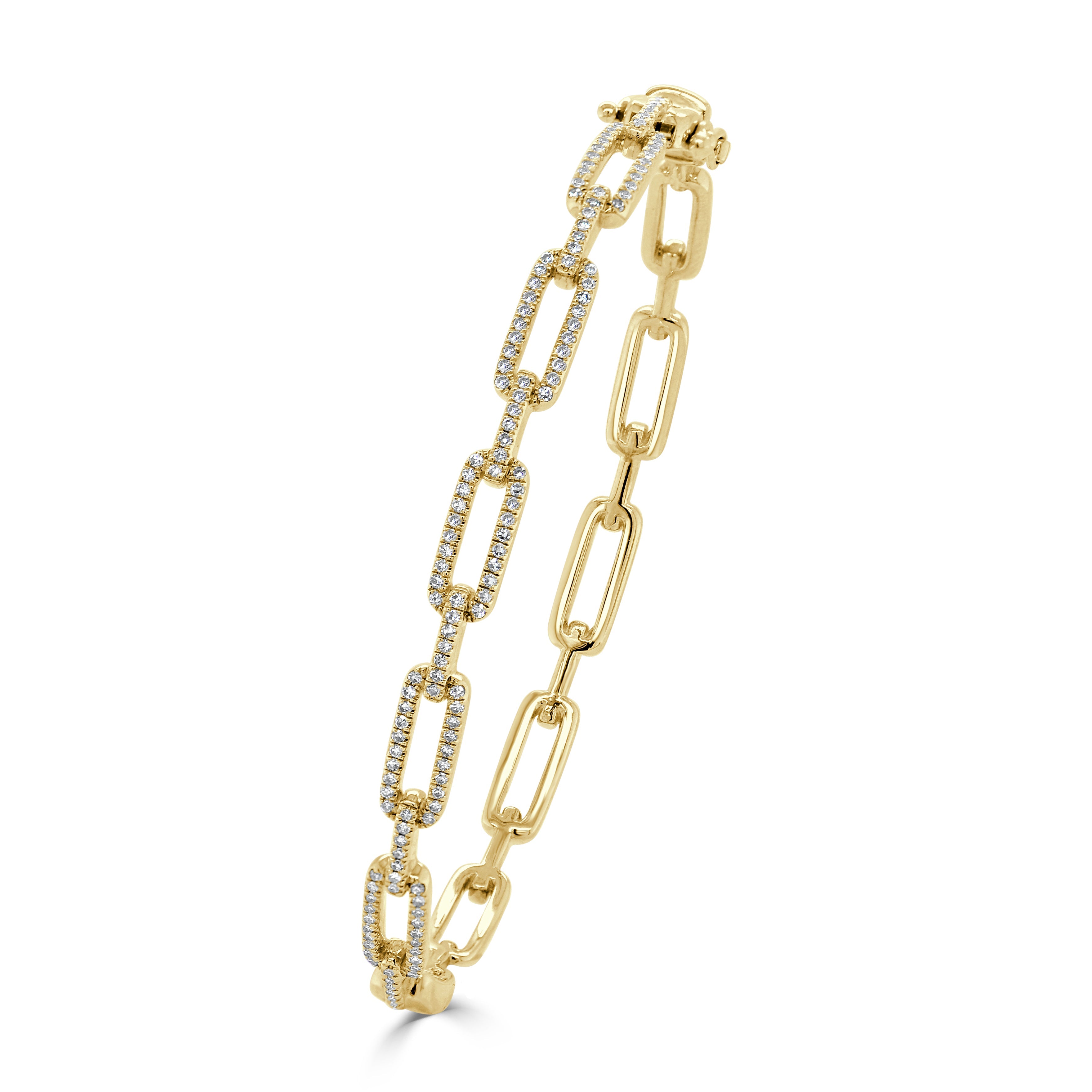 Diamond Link Bangle Bracelet