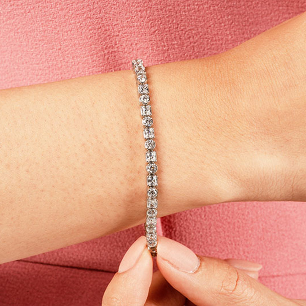 Princess Charm Diamond Tennis Bracelet