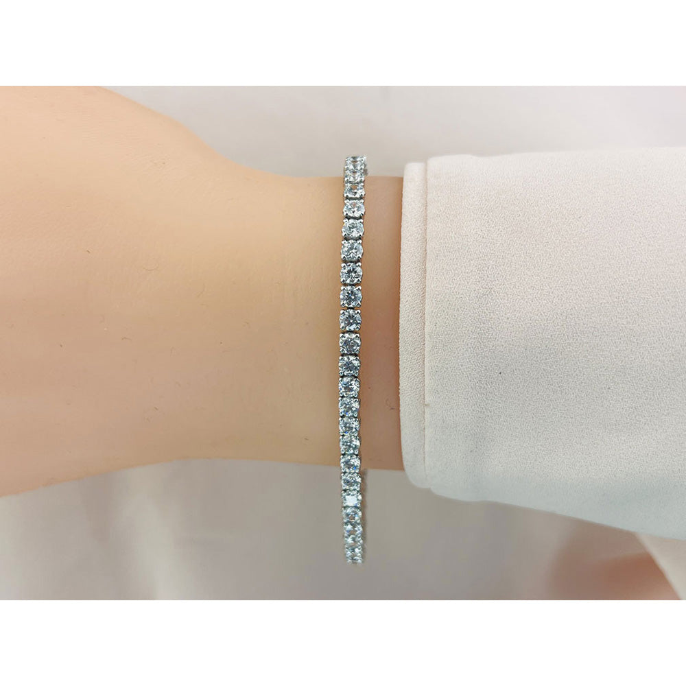 Sign Of Faith Diamond Tennis Bracelet
