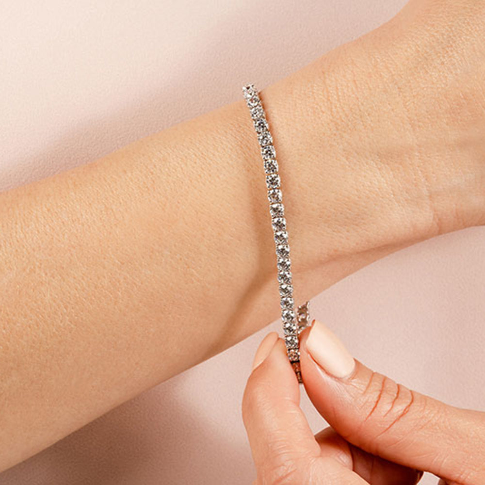 Sign Of Faith Diamond Tennis Bracelet