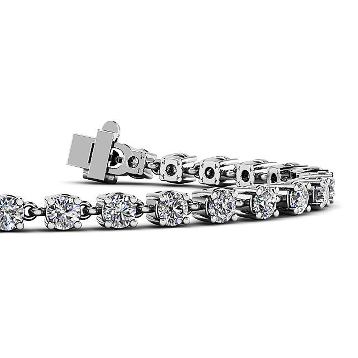 Linked Diamond Tennis Bracelet