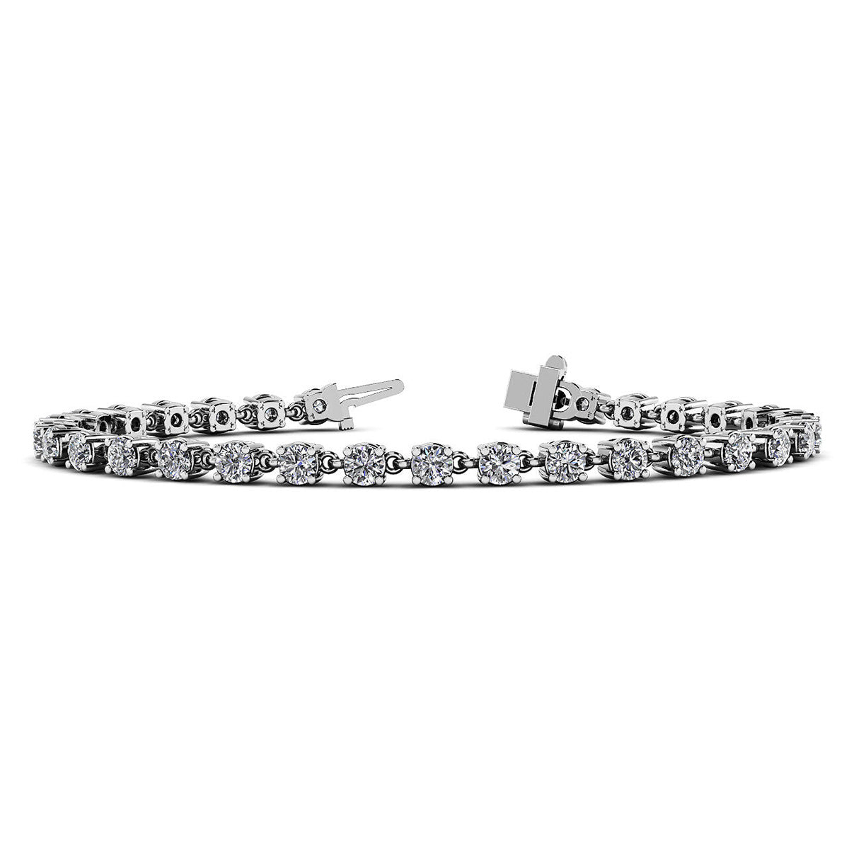 Linked Diamond Tennis Bracelet