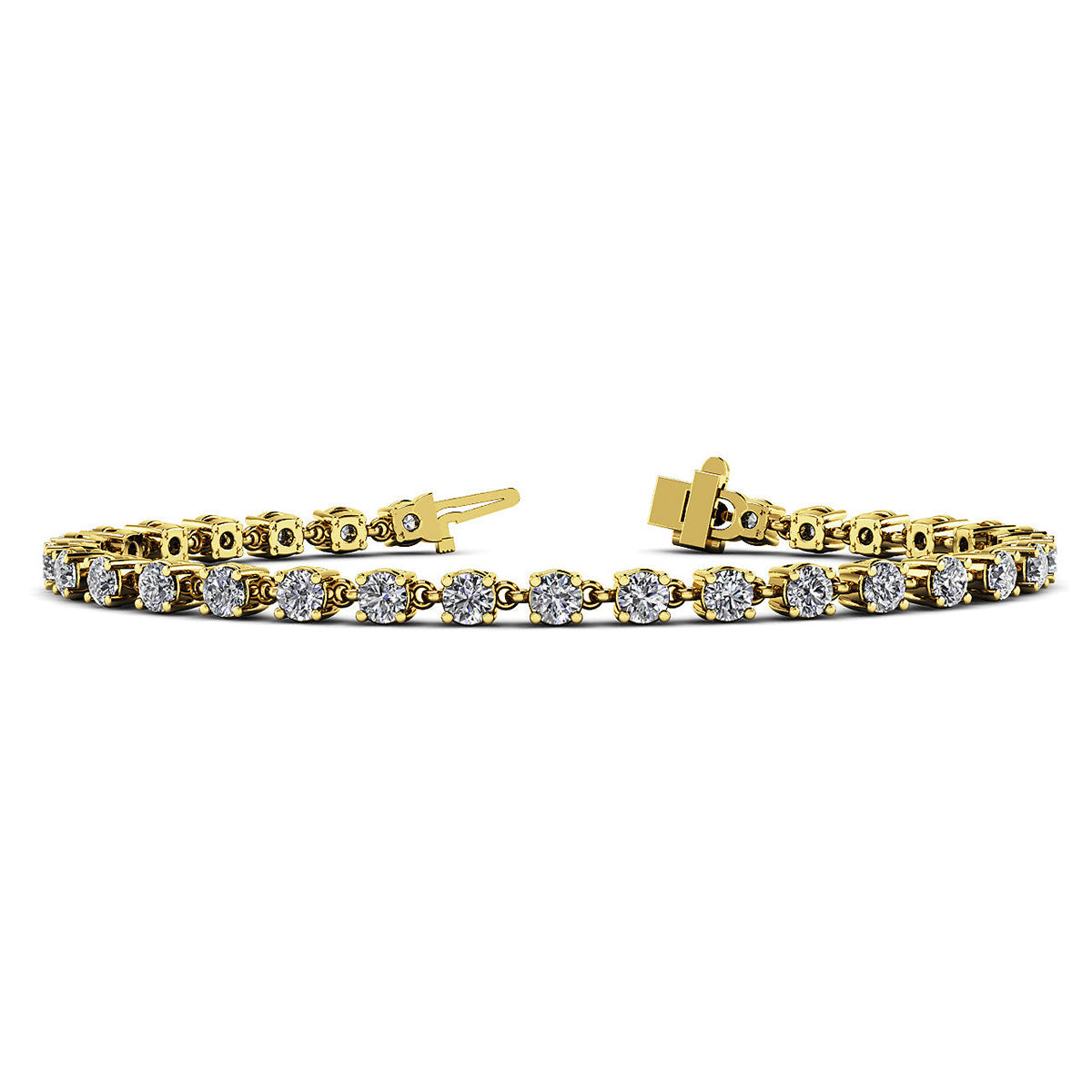 Linked Diamond Tennis Bracelet