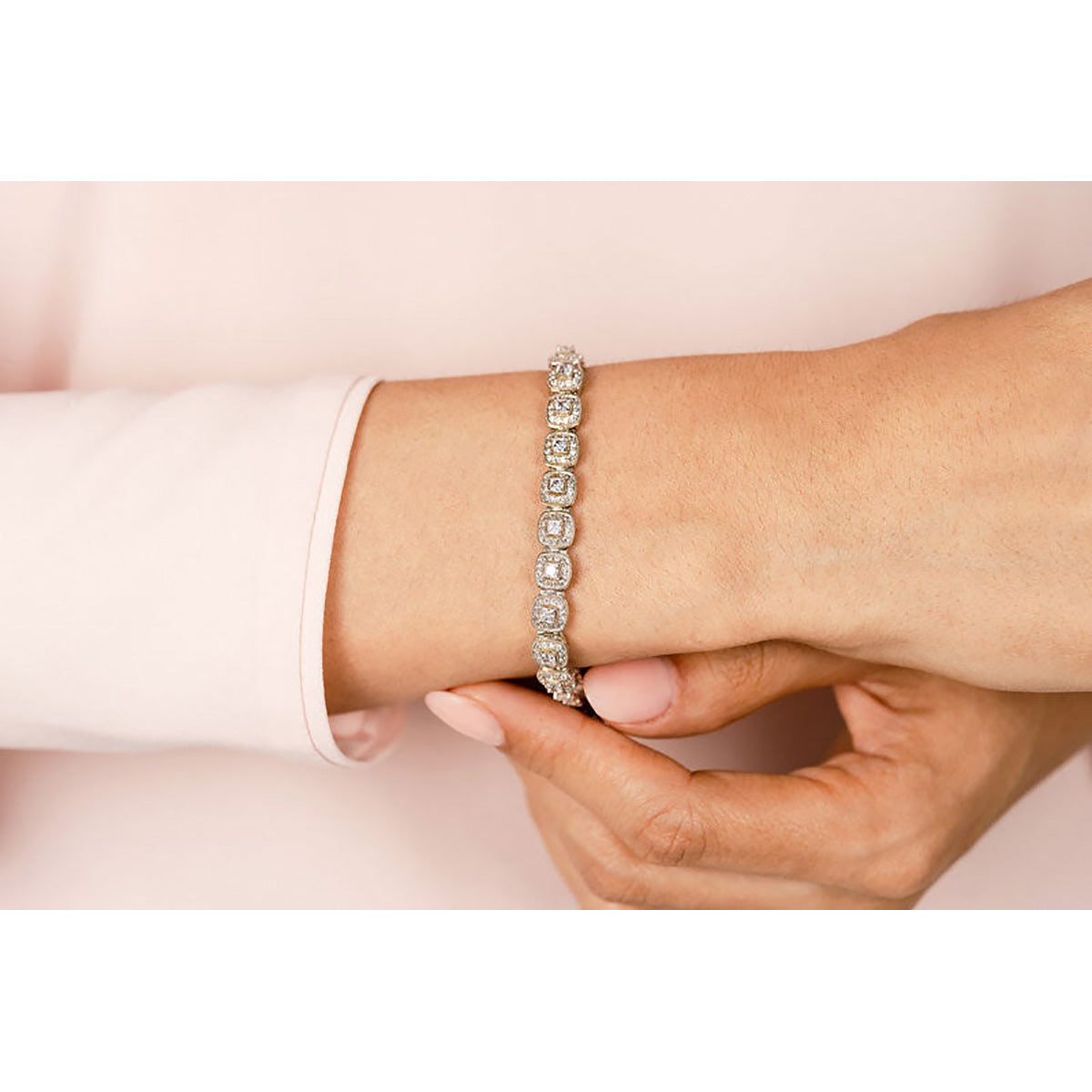 Grand Princess Cut Diamond Bracelet