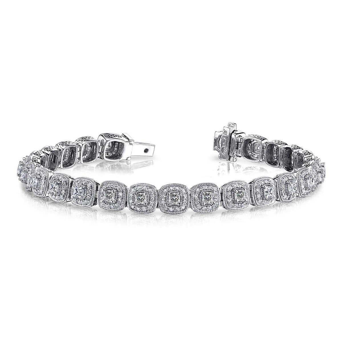 Grand Princess Cut Diamond Bracelet
