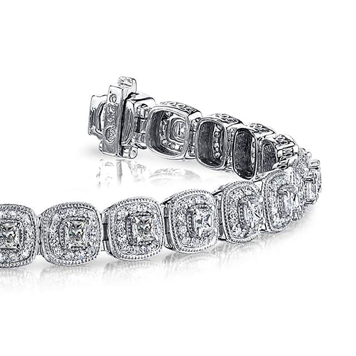 Grand Princess Cut Diamond Bracelet