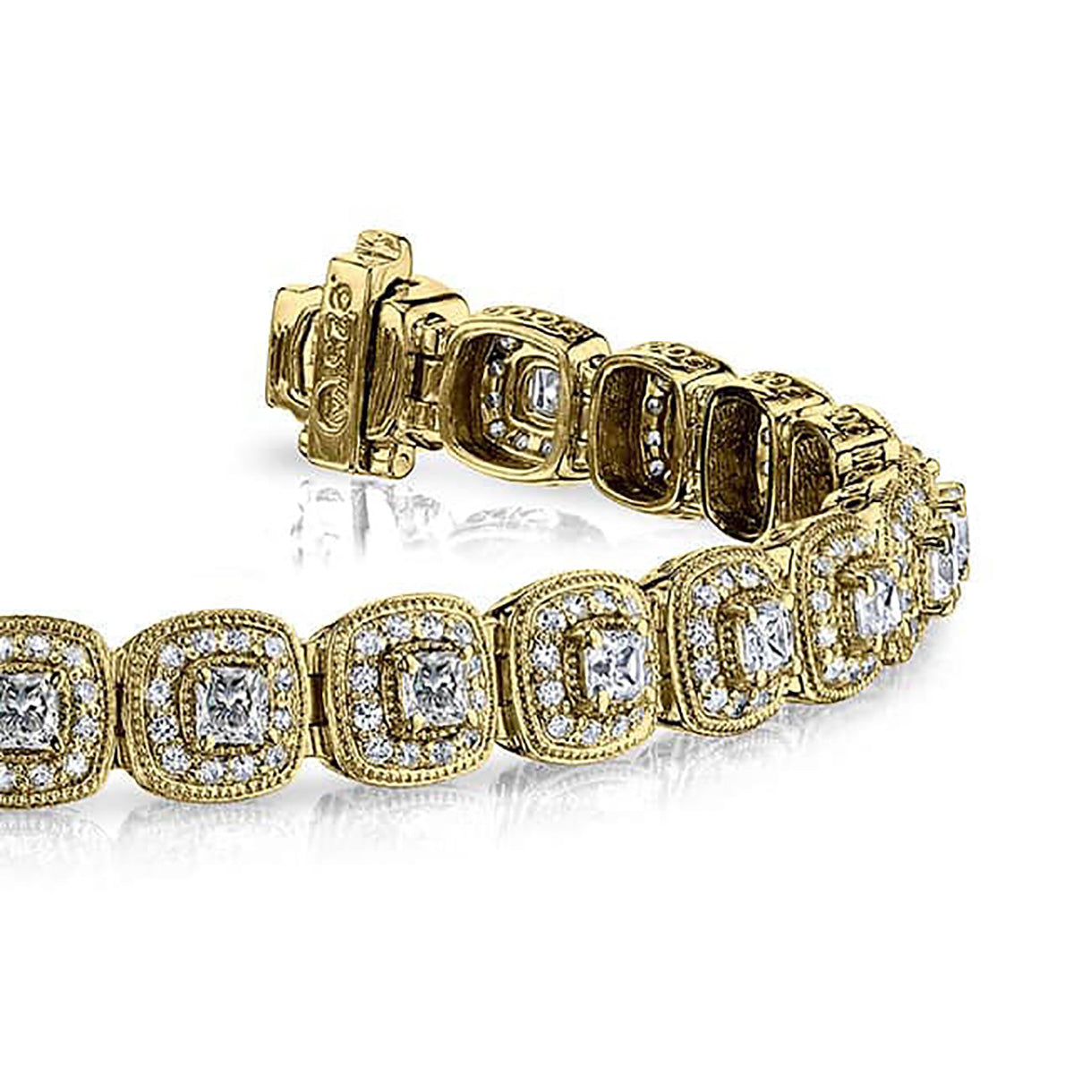 Grand Princess Cut Diamond Bracelet