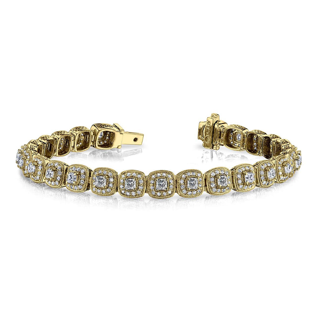 Grand Princess Cut Diamond Bracelet