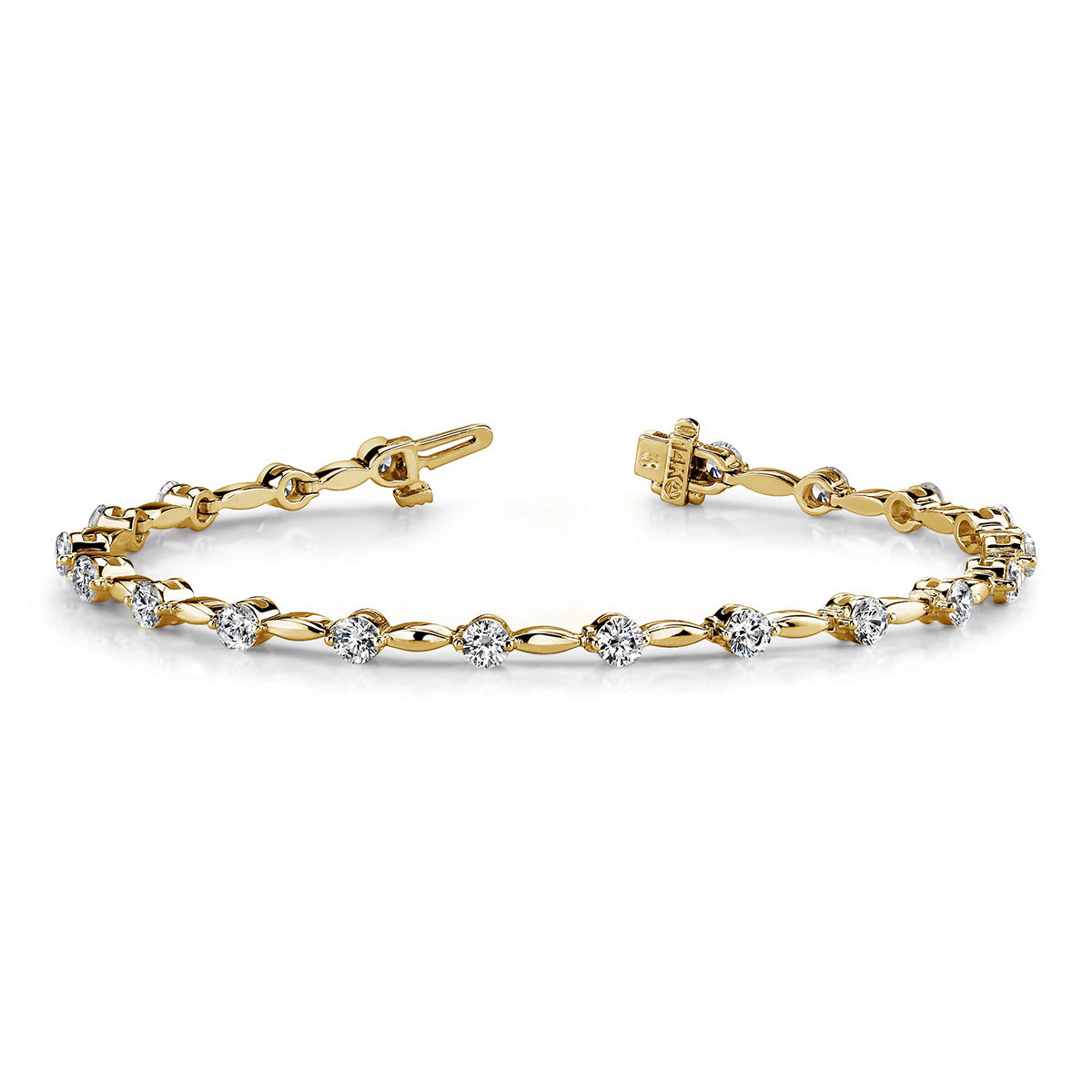 Teardrop Link Diamond Bracelet