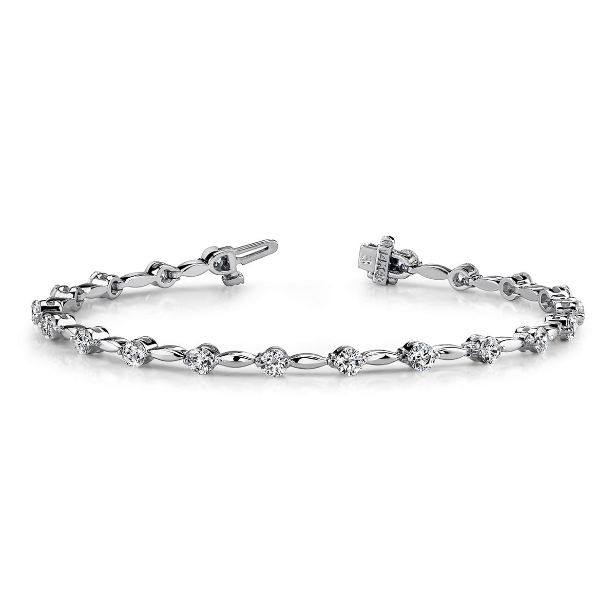 Teardrop Link Diamond Bracelet