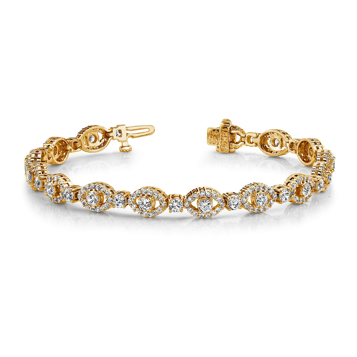 Almond Link Diamond Bracelet