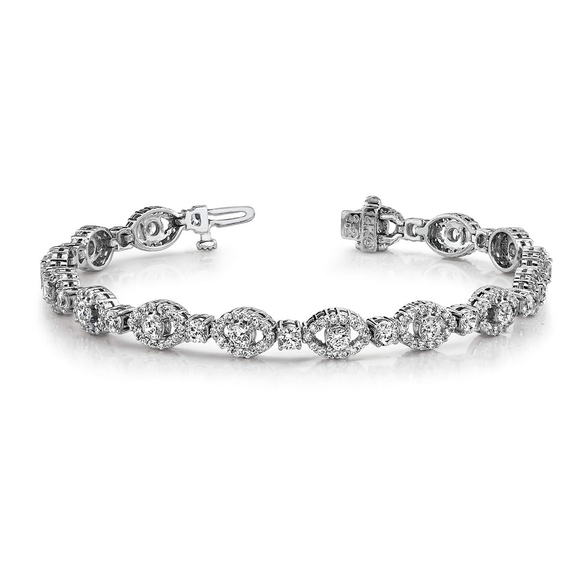 Almond Link Diamond Bracelet