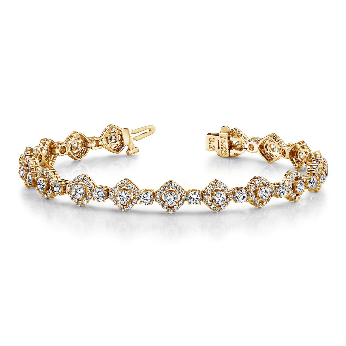Square Link Diamond Bracelet