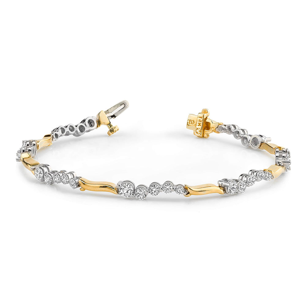 Wavy Journey Diamond Bracelet