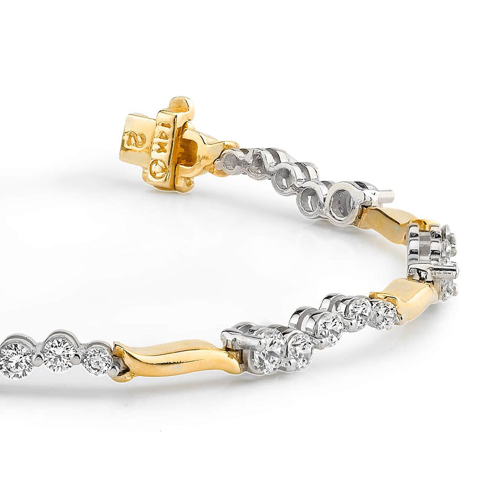 Wavy Journey Diamond Bracelet