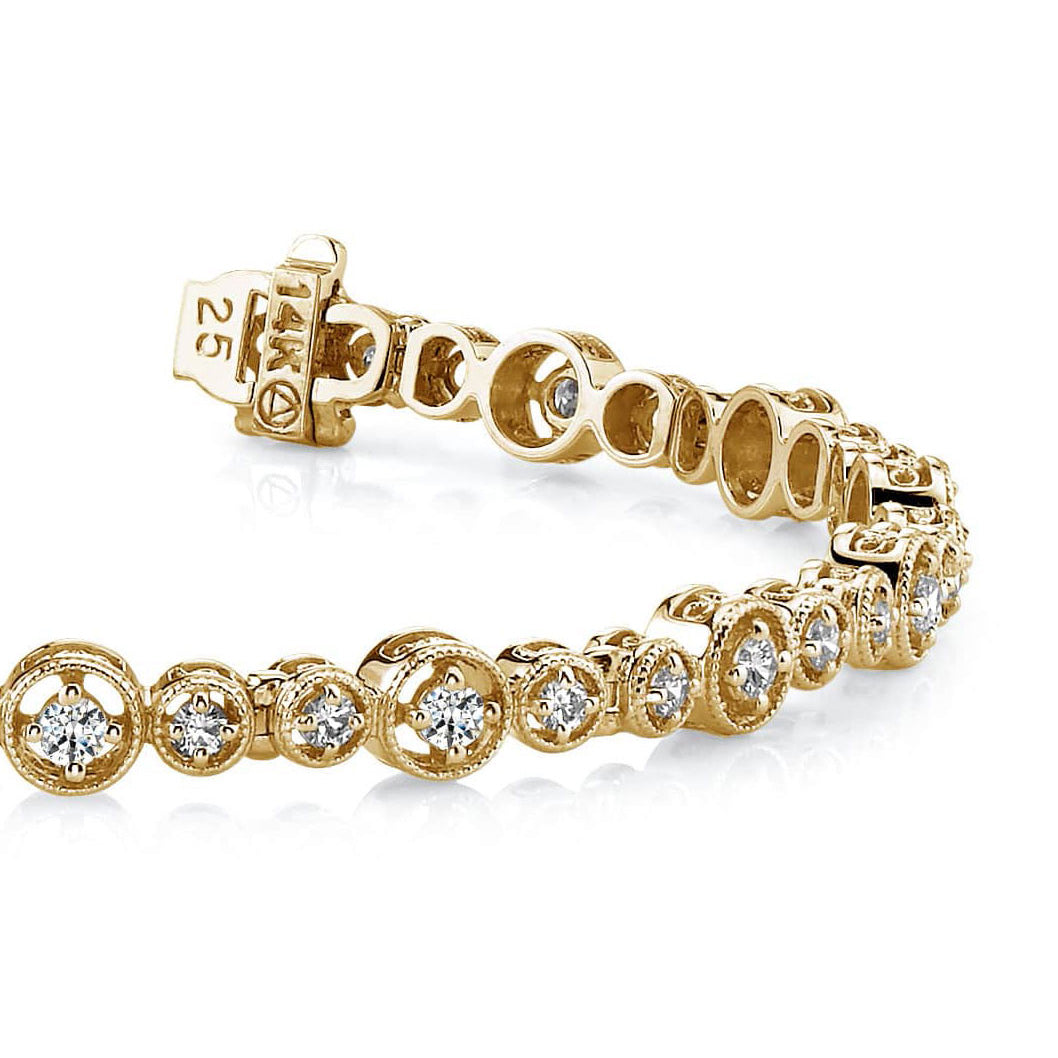 Graduated Antique Diamond Bracelet