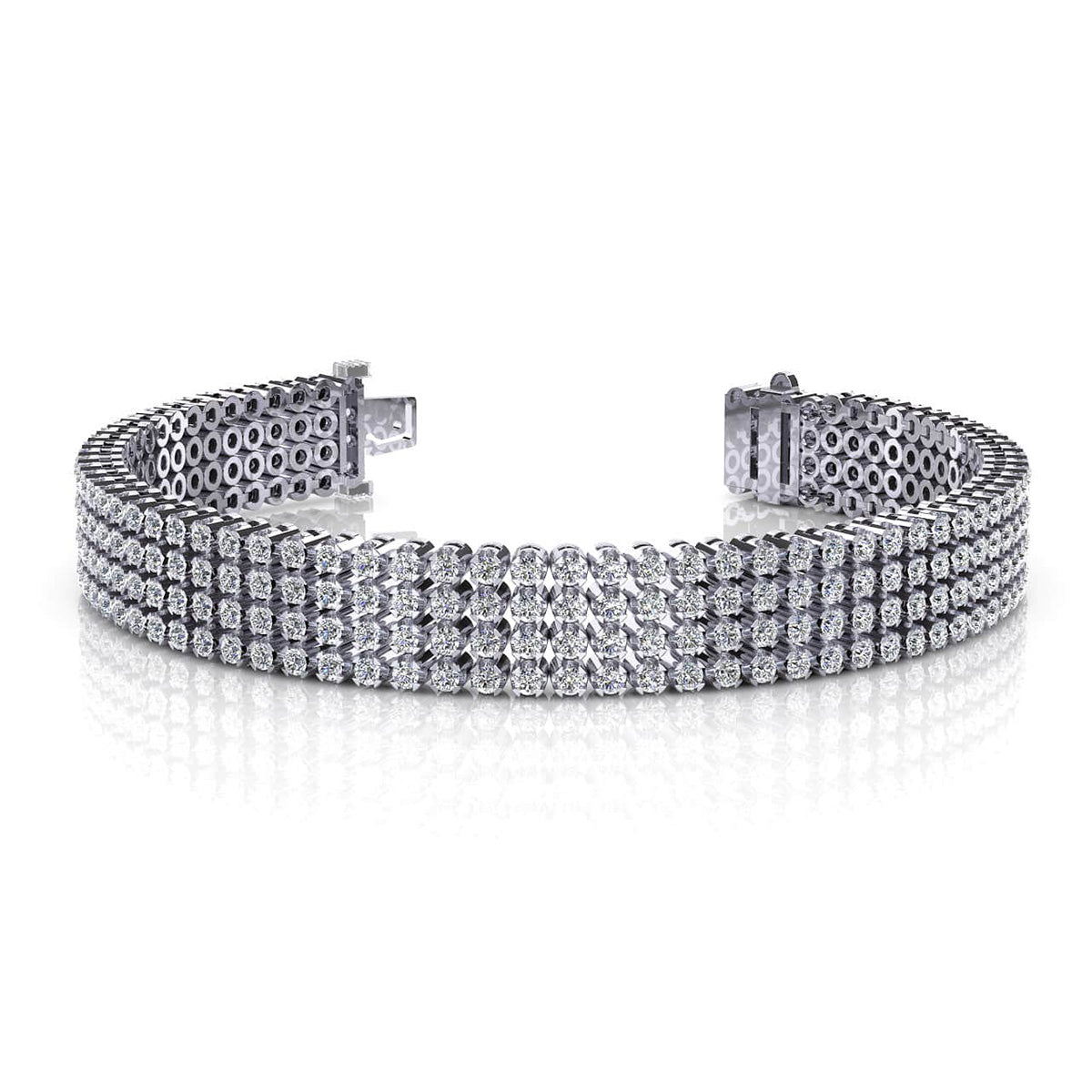 Four Row Diamond Bracelet