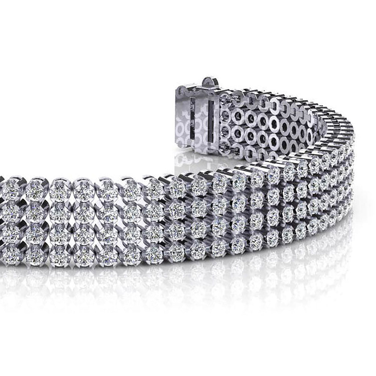 Four Row Diamond Bracelet