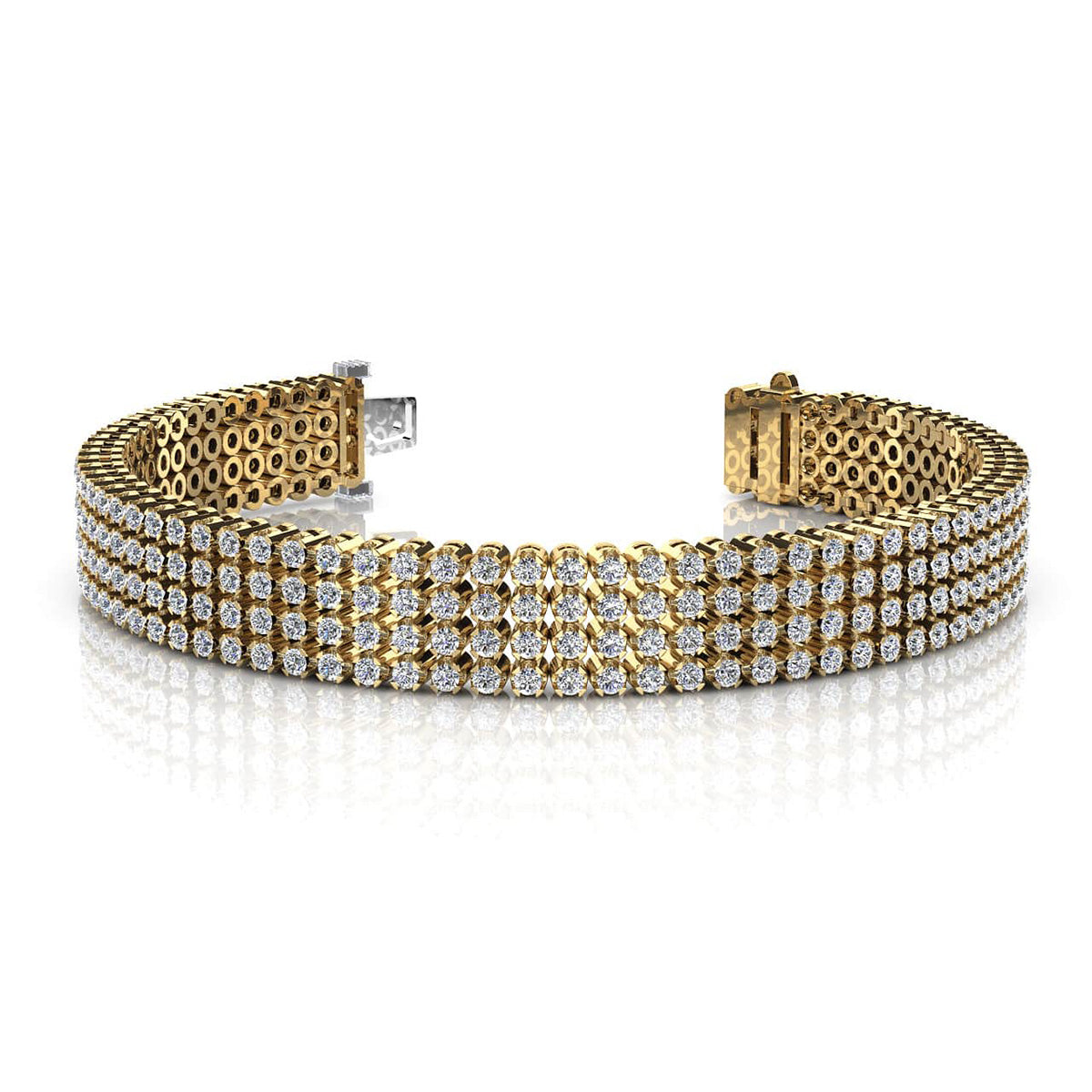 Four Row Diamond Bracelet