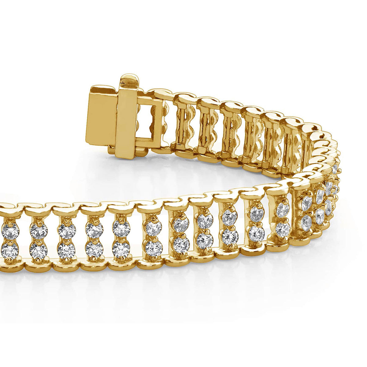 Double Diamond Candlestick Bracelet