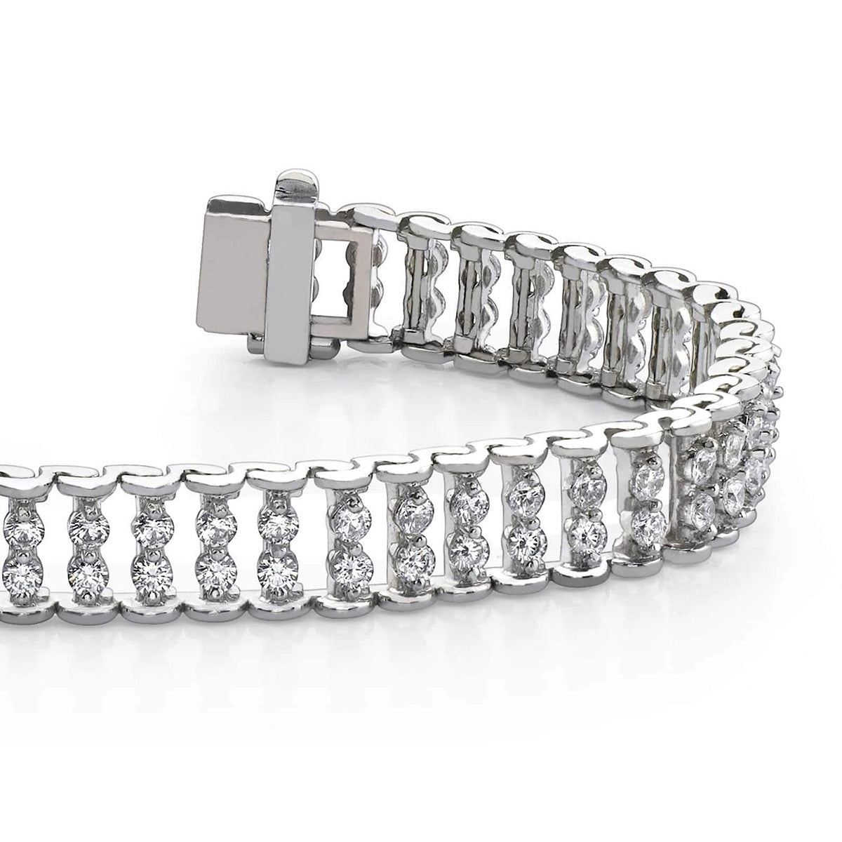Double Diamond Candlestick Bracelet