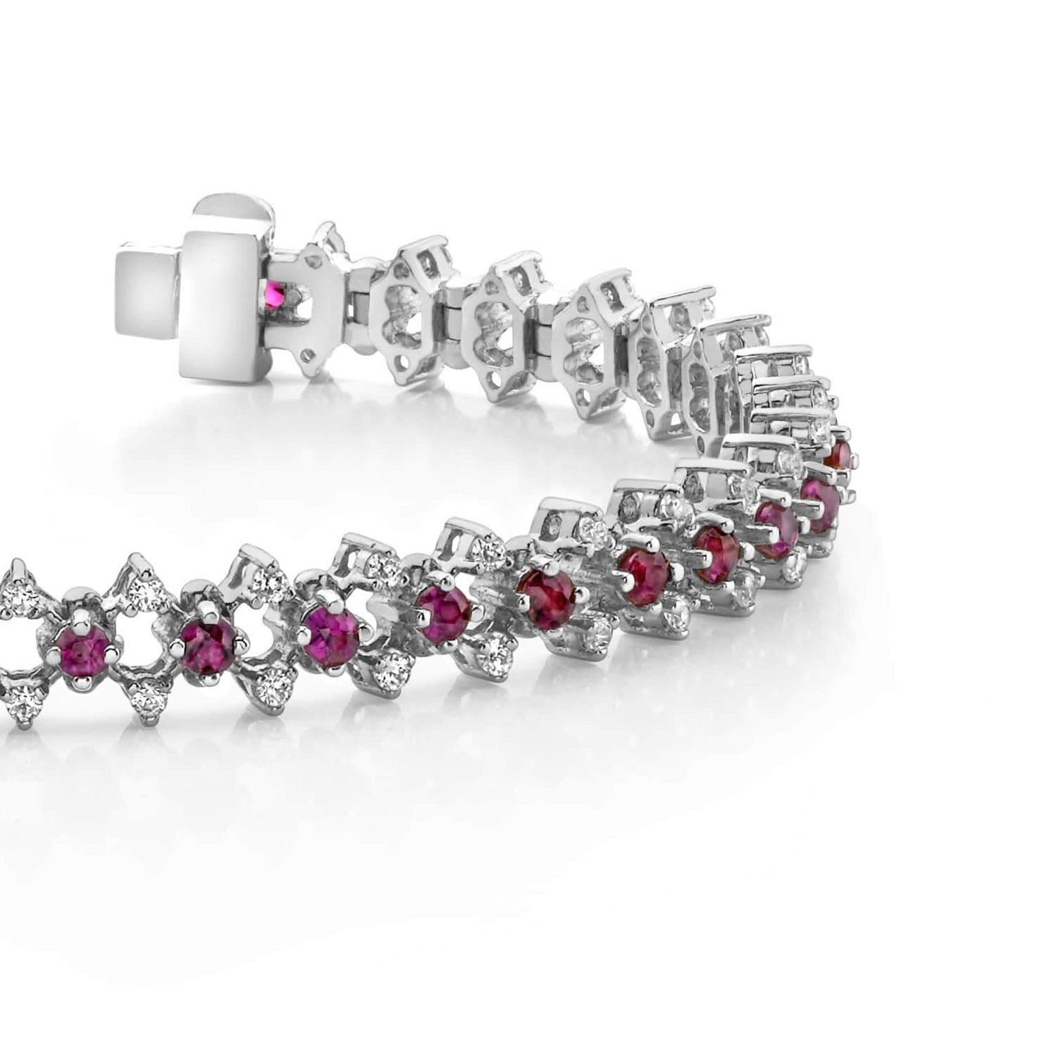 Three Row Diamond Bracelet