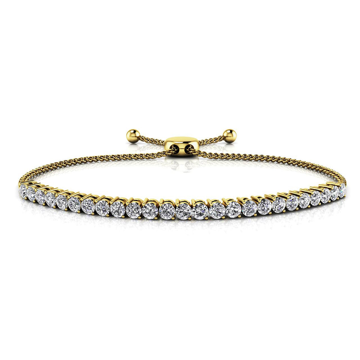 Adjustable 2 Prong Diamond Bracelet