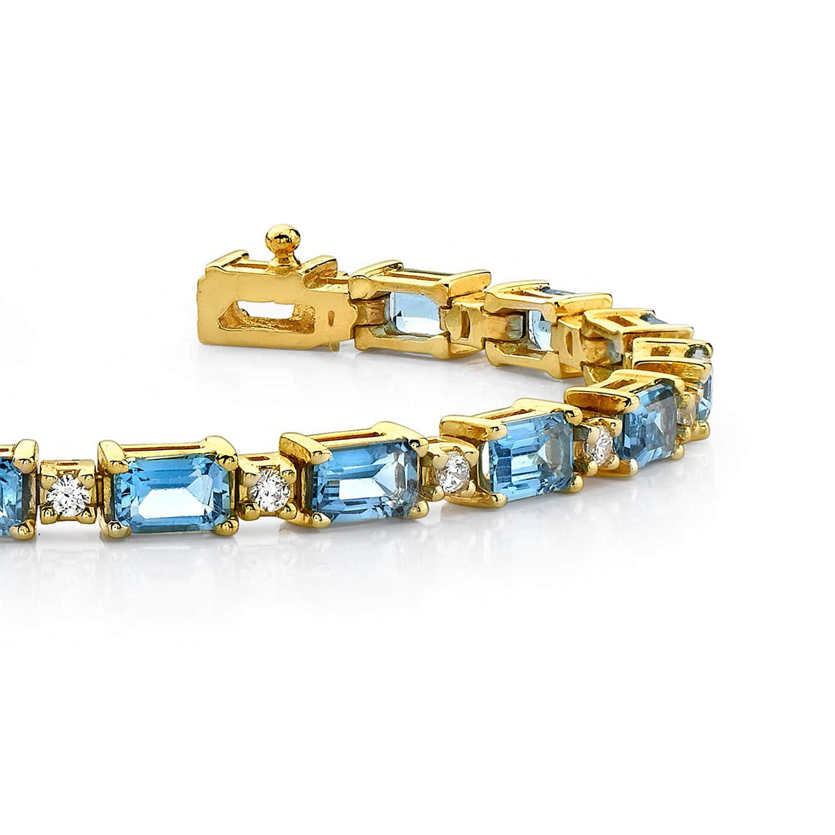 Octagonal Colored Stone Bracelet
