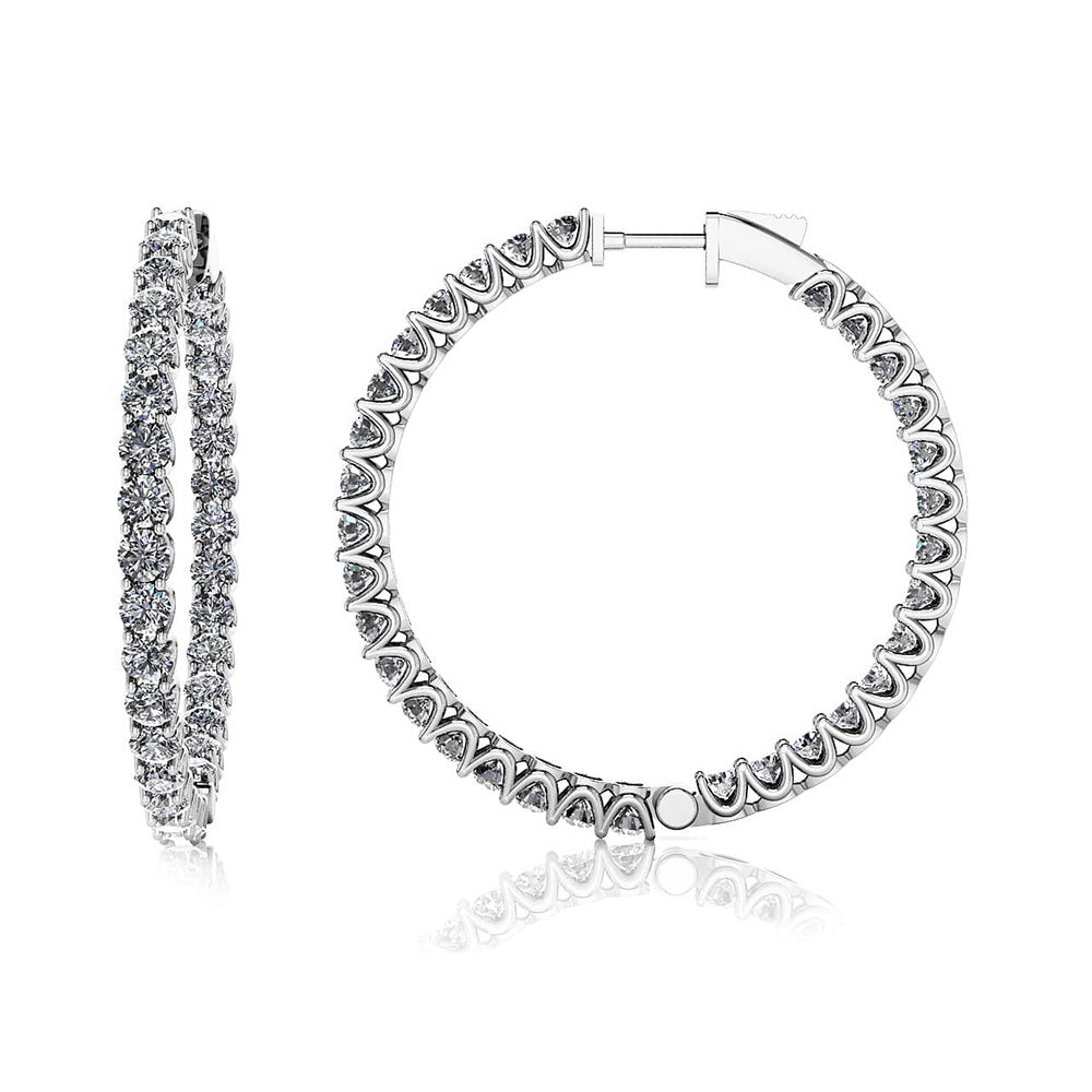 Large Hoop Diamond Earrings