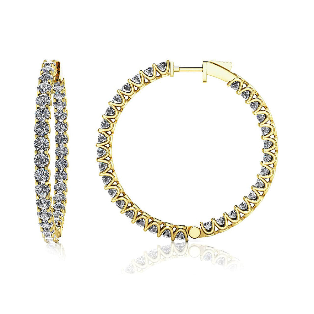 Large Hoop Diamond Earrings