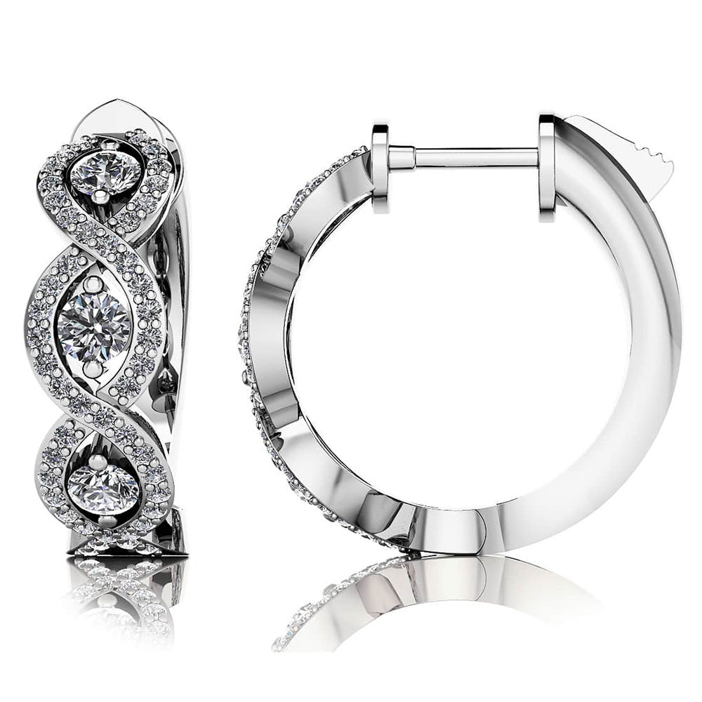 Infinity Diamond Hoop Earrings